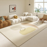 Tapis Rectangulaire Luxe Crème Géométrique – Salon & Chambre 5