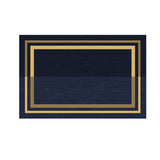Tapis Luxe Velours Vert Émeraude Bordure Dorée Salon Moderne 10