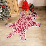 Tapis Forme Ours Imprimé Léopard Rose – Chambre Enfant 4
