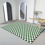 Tapis Rectangulaire Motif Damier Géométrique Optique – Salon & Chambre 2