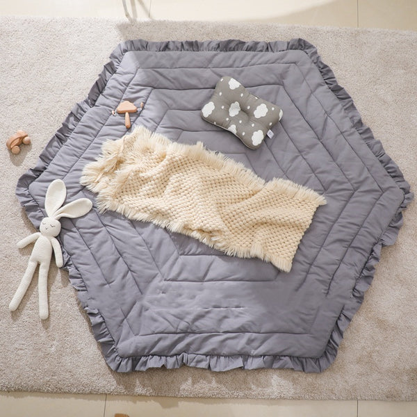 Tapis d'Éveil Bébé Hexagonal Doux – Chambre Enfant & Salle de Jeux