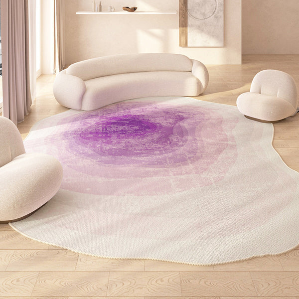 Tapis Forme Irrégulière Dégradé Shaggy – Salon & Chambre