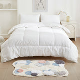 Tapis Irrégulier Fleece – Motif Floral Coloré Doux | Chambre Salon 3