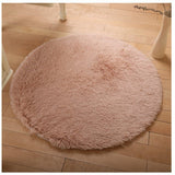 Tapis Rond Shaggy Moelleux Uni – Salon & Chambre 11