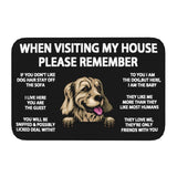 Tapis Entrée Humour Règles de la Maison Chien Imprimé TPE 8