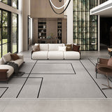 Tapis Luxe Géométrique – Motif Grec Noir & Beige | Salon Salle à Manger 15