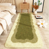 Tapis Runner Pied de Lit Imitation Cachemire Contour Vague 8