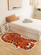 Tapis Tigre Tufté Irrégulier – Chambre & Dressing – Orange & Blanc 2