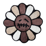 Tapis Rond Fleur Tufté – Beige & Marron – Salon & Chambre 7