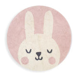 Tapis Rond Enfant Animaux Cartoon Chambre Bébé Rose 8
