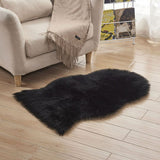 Tapis Fausse Fourrure Poil Long Irrégulier Multicolore Salon 6