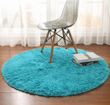 Tapis Rond Shaggy Poil Long – Fausse Fourrure Multicolore 3
