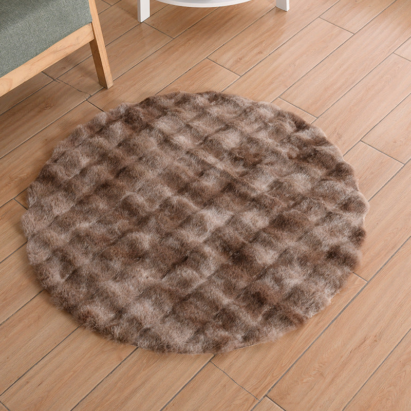 Tapis Rond Acrylique Bulle – Uni Doux Multicolore | Salon Chambre — Tapinna®