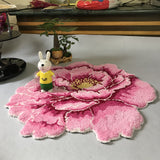 Tapis Forme Pivoine Fleur Tufté Fait Main – Salon & Chambre 7