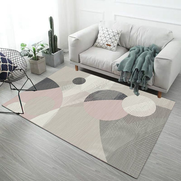 Tapis Rectangulaire Nordique Géométrique Abstrait – Salon