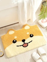 Tapis Salle de Bain Shiba Inu Cartoon Antidérapant Doux 5