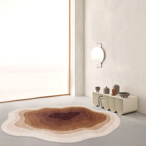 Tapis Forme Nuage Dégradé Pastel Irrégulière – Salon & Chambre