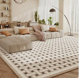 Tapis Rectangulaire Damier Bicolore – Salon & Chambre 10
