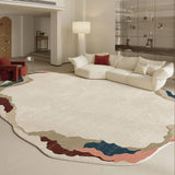 Tapis Rectangulaire Fausse Fourrure Motif Abstrait Luxe – Salon & Chambre 10