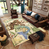 Tapis Rectangulaire Polyester Motif Cartoon Fleurs & Animaux – Salon & Chambre 8