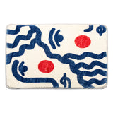 Tapis de Bain Ovale Épais Illustration Abstraite – Salle de Bain 11