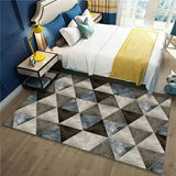 Tapis Rectangulaire Velours de Cristal Motif Géométrique – Salon & Chambre 3