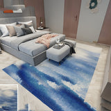 Tapis Hôtel Luxe – Style Chinois Contemporain Bleu & Beige | Salon Hall 5