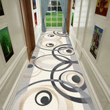 Tapis Couloir Runner Arabesque Noir Blanc Style Européen 7