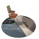 Tapis Rond Velours Cristal Motif Abstrait – Salon & Bureau 5