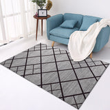 Tapis Rectangulaire Velours Cristal Motif Géométrique Multicolore – Salon & Chambre 12