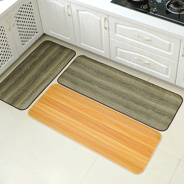 Tapis de Cuisine Imperméable Motif Bois – Runner Antidérapant