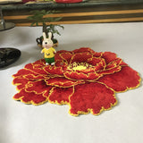 Tapis Forme Pivoine Fleur Tufté Fait Main – Salon & Chambre 11