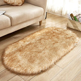 Tapis Ovale Imitation Laine Shaggy Poil Long – Chambre & Salon 1