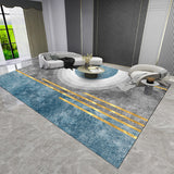 Tapis Rectangulaire Polyester Motif Abstrait Scandinave Multicolore – Salon & Chambre 12