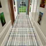 Tapis Couloir Runner Arabesque Noir Blanc Style Européen 3