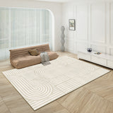 Tapis Rectangulaire Luxe Crème Doux Respirant – Salon & Bureau 4