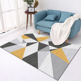 Tapis Rectangulaire Velours Cristal Motif Géométrique Multicolore – Salon & Chambre 16