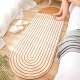 Tapis Ovale Tressé Rayures Colorées Pastel – Couloir & Salle de Bain 2