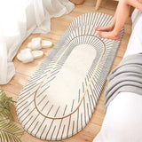 Tapis Ovale Tressé Rayures Colorées Pastel – Couloir & Salle de Bain 6