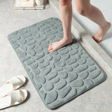 Tapis Mémoire de Forme Salle de Bain – Motif Galets 3D Absorbant | Douche 8