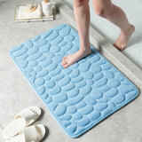 Tapis Mémoire de Forme Salle de Bain – Motif Galets 3D Absorbant | Douche 12