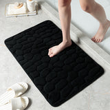 Tapis Mémoire de Forme Salle de Bain – Motif Galets 3D Absorbant | Douche 1