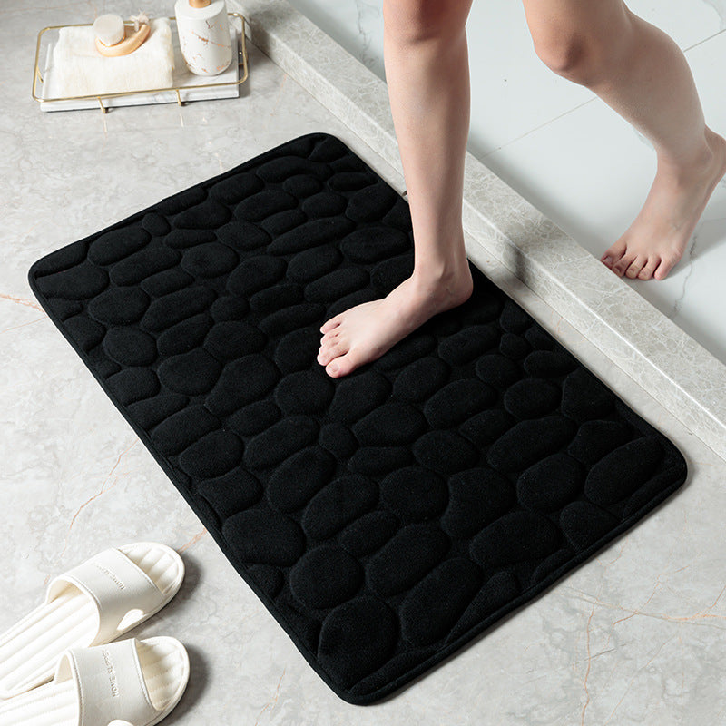 Tapis Mémoire de Forme Salle de Bain – Motif Galets 3D Absorbant | Douche — Tapinna®