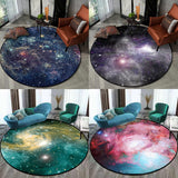 Tapis Rond Galaxie et Nébuleuse Imprimé – Multicolore 1
