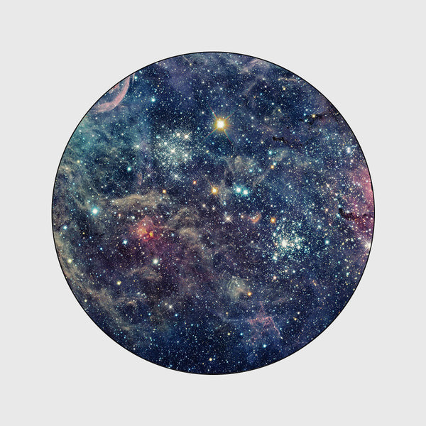Tapis Rond Galaxie et Nébuleuse Imprimé – Multicolore