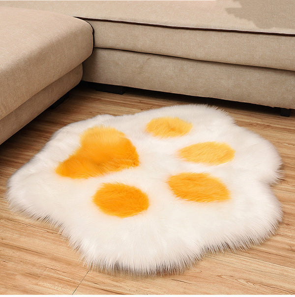 Tapis Forme Patte d'Ours Fourrure Moelleuse – Chambre Enfant & Salon
