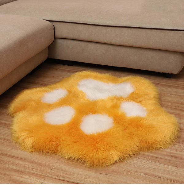 Tapis Forme Patte d'Ours Fourrure Moelleuse – Chambre Enfant & Salon