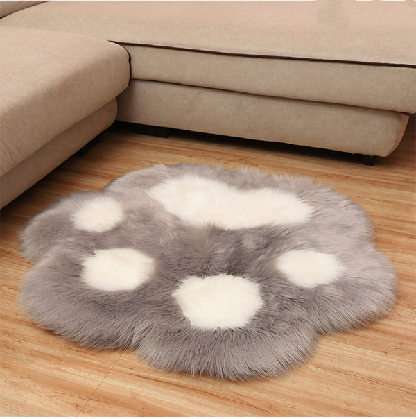 Tapis Forme Patte d'Ours Fourrure Moelleuse – Chambre Enfant & Salon