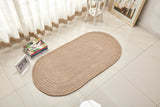 Tapis Ovale Tressé en Corde – Style Pastoral Naturel 1