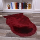 Tapis Forme Irrégulière Fausse Fourrure Agneau Coloré Salon 6